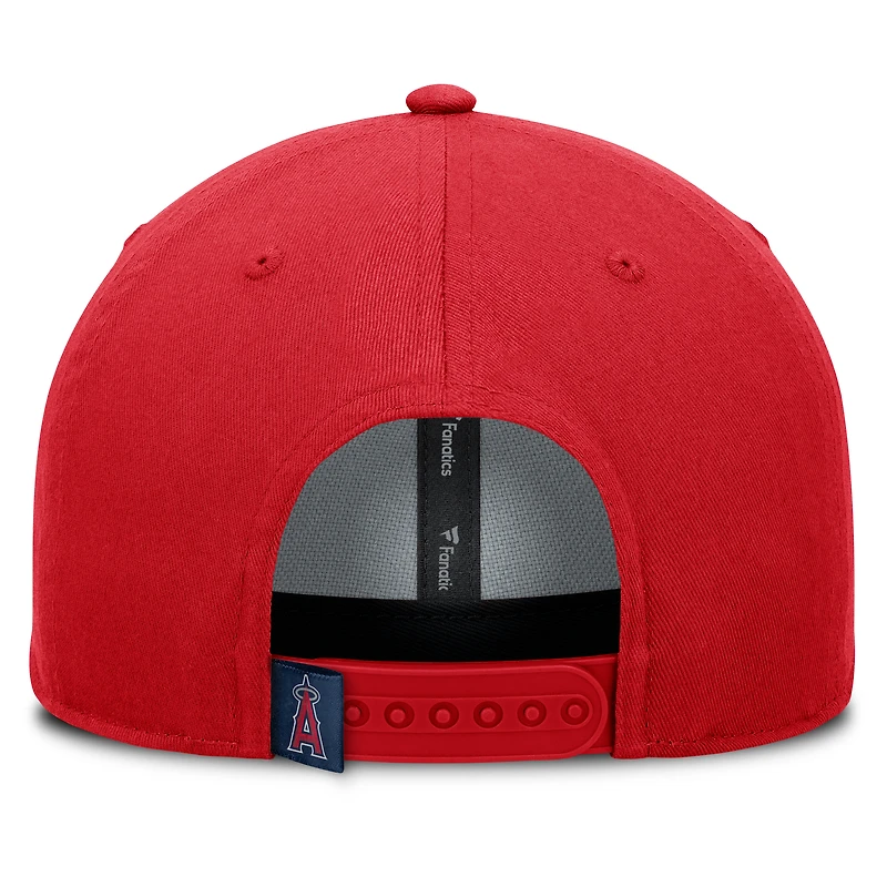 Men's Fanatics Red Los Angeles Angels Clubhouse Foul Ball A-Frame Adjustable Hat