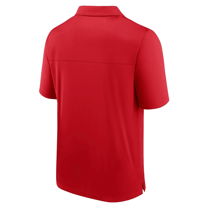 Polo rouge mains vers le bas des Angels de Los Angeles Fanatics pour hommes