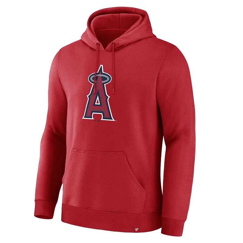 Sweat à capuche Fanatics rouge pour homme, logo principal des Los Angeles Angels, style Legacy