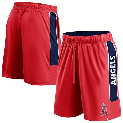 Short de défenseur rouge Fanatics pour hommes des Los Angeles Angels Win The Match