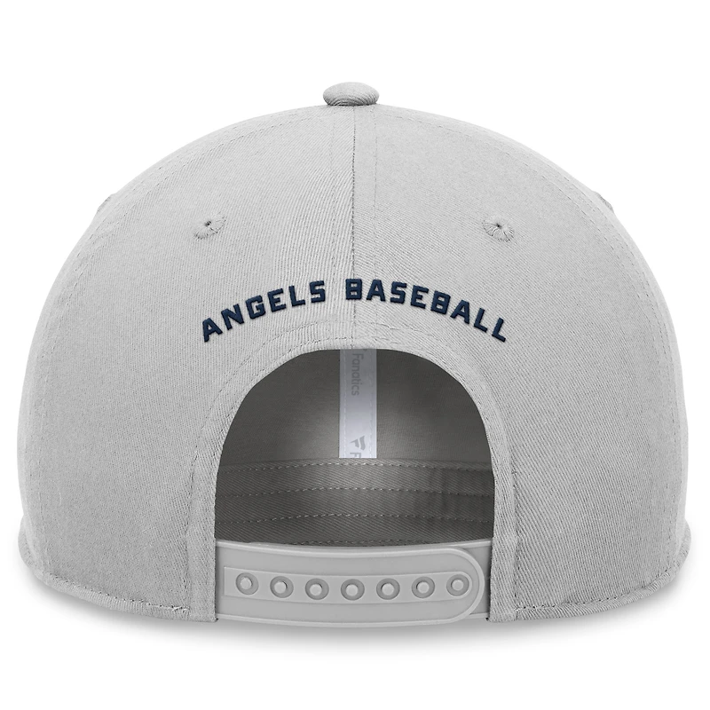 Men's Fanatics Stone Los Angeles Angels Foul Ball A-Frame Adjustable Hat