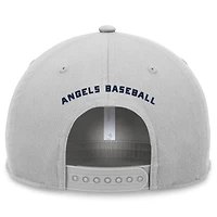 Men's Fanatics Stone Los Angeles Angels Foul Ball A-Frame Adjustable Hat