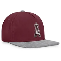 Men's Fanatics Wine Los Angeles Angels Front Office Snapback Hat