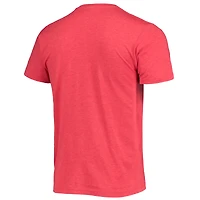 Men's Homage Red Los Angeles Angels Hand-Drawn Logo Tri-Blend T-Shirt