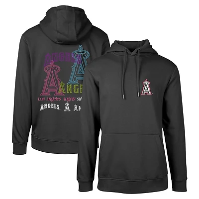 Sweat à capuche vintage noir Los Angeles Angels Podium Levelwear pour hommes