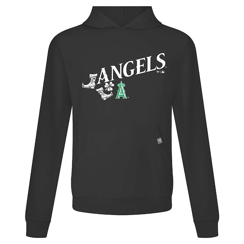 Sweat à capuche noir pour homme Los Angeles Angels St. Patrick's Day Relay Boots Levelwear