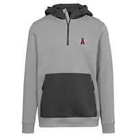 Sweat à capuche zippé quart de zip Los Angeles Angels Chicane Insignia 2.0 pour homme Levelwear gris