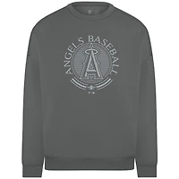 Sweat-shirt à capuche gris Los Angeles Angels Luxe Signature Grain pour homme Levelwear