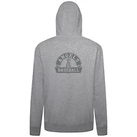 Men's Levelwear Gray Los Angeles Angels Podium Banner Arch Full-Zip Hoodie