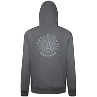 Men's Levelwear Gray Los Angeles Angels Podium Valiant Pullover Hoodie