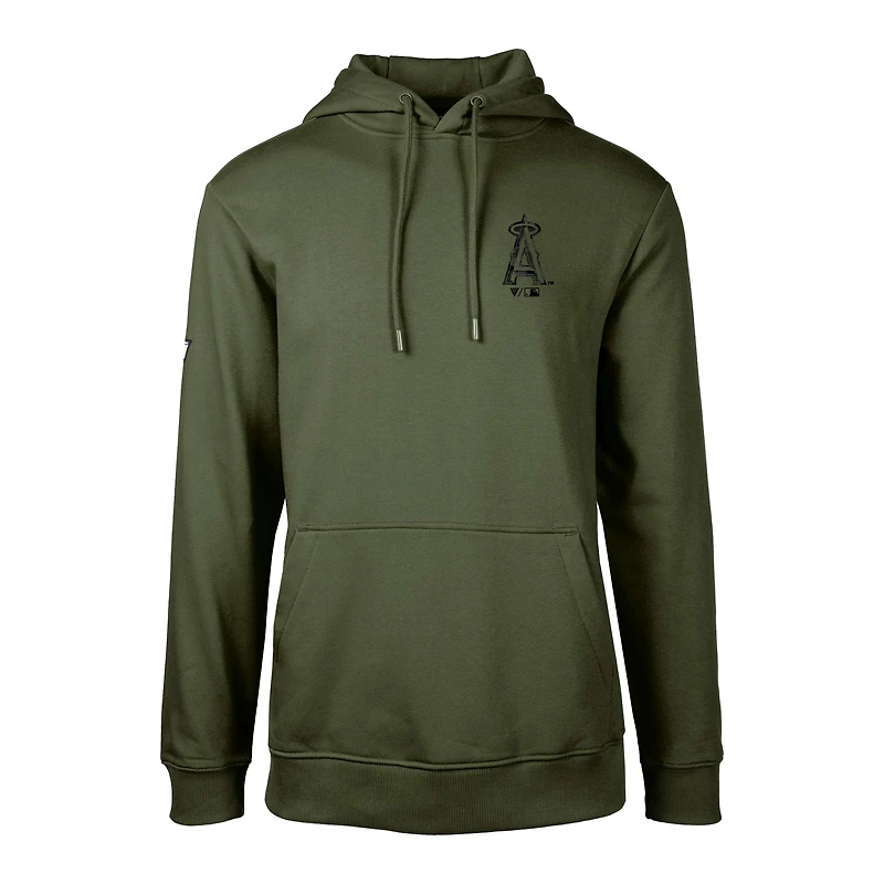 Men's Levelwear  Green Los Angeles Angels Podium Digital Camo Pullover Hoodie