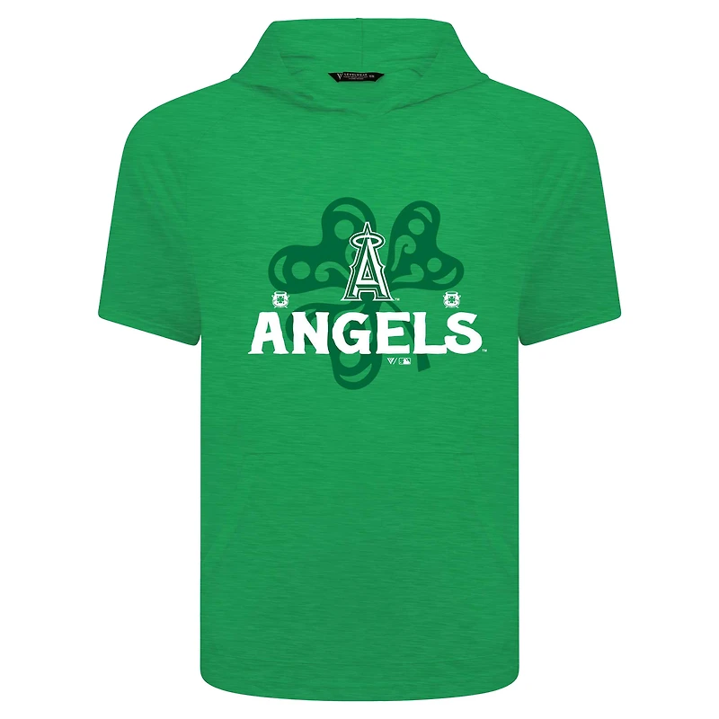 Men's Levelwear Green Los Angeles Angels St. Patrick's Day Phase Shamrock Short Sleeve T-Shirt Hoodie