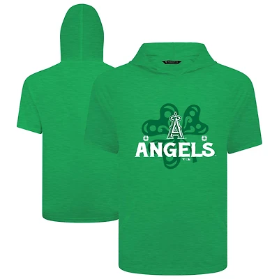 Men's Levelwear Green Los Angeles Angels St. Patrick's Day Phase Shamrock Short Sleeve T-Shirt Hoodie