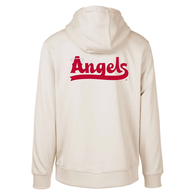 Men's Levelwear Khaki Los Angeles Angels City Connect Podium Core 2.0 Pullover Hoodie