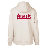 Men's Levelwear Khaki Los Angeles Angels City Connect Podium Core 2.0 Pullover Hoodie