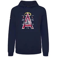 Sweat à capuche bleu marine pour homme Levelwear Los Angeles Angels Cooperstown Collection Podium Acumen effet vieilli