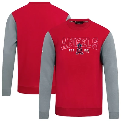 Men's Levelwear Red Los Angeles Angels Accolade Ultimate Textbook Pullover Sweatshirt