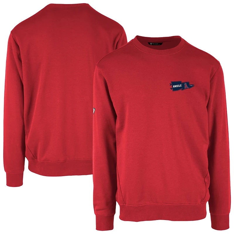 Men's Levelwear  Red Los Angeles Angels Zane Rafters Pullover Sweatshirt