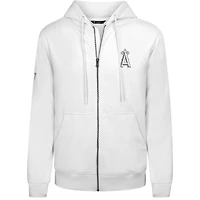 Men's Levelwear White Los Angeles Angels Podium Banner Arch Full-Zip Hoodie