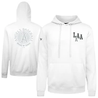 Sweat à capuche blanc Levelwear Los Angeles Angels Podium Grain pour homme