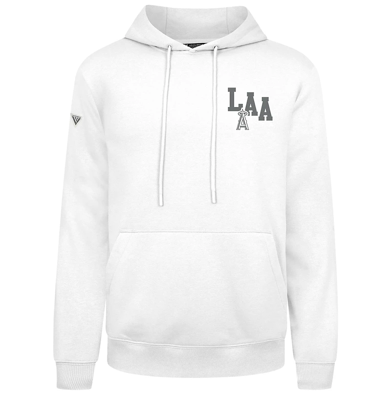 Sweat à capuche blanc Levelwear Los Angeles Angels Podium Grain pour homme