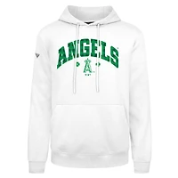 Men's Levelwear  White Los Angeles Angels St. Patrick's Day Podium Plaid Pullover Hoodie