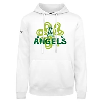 Sweat à capuche blanc Los Angeles Angels St. Patrick's Day Podium Shamrock pour homme Levelwear