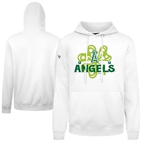 Sweat à capuche blanc Los Angeles Angels St. Patrick's Day Podium Shamrock pour homme Levelwear