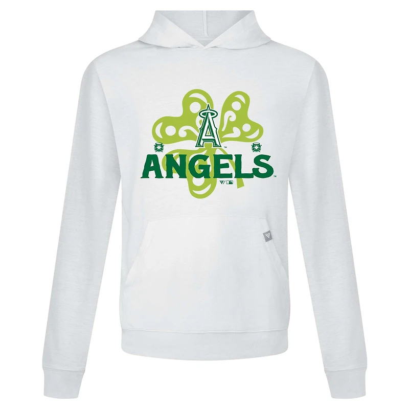Sweat à capuche blanc pour homme Los Angeles Angels St. Patrick's Day Relay Shamrock