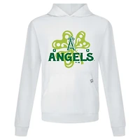 Sweat à capuche blanc pour homme Los Angeles Angels St. Patrick's Day Relay Shamrock