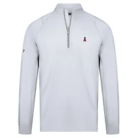 Men's Levelwear White Los Angeles Angels Theory Insignia 2.0 Quarter-Zip Pullover Top
