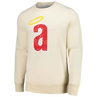 Sweat-shirt en polaire Majestic Threads Oatmeal Los Angeles Angels pour hommes
