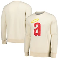 Sweat-shirt en polaire Majestic Threads Oatmeal Los Angeles Angels pour hommes