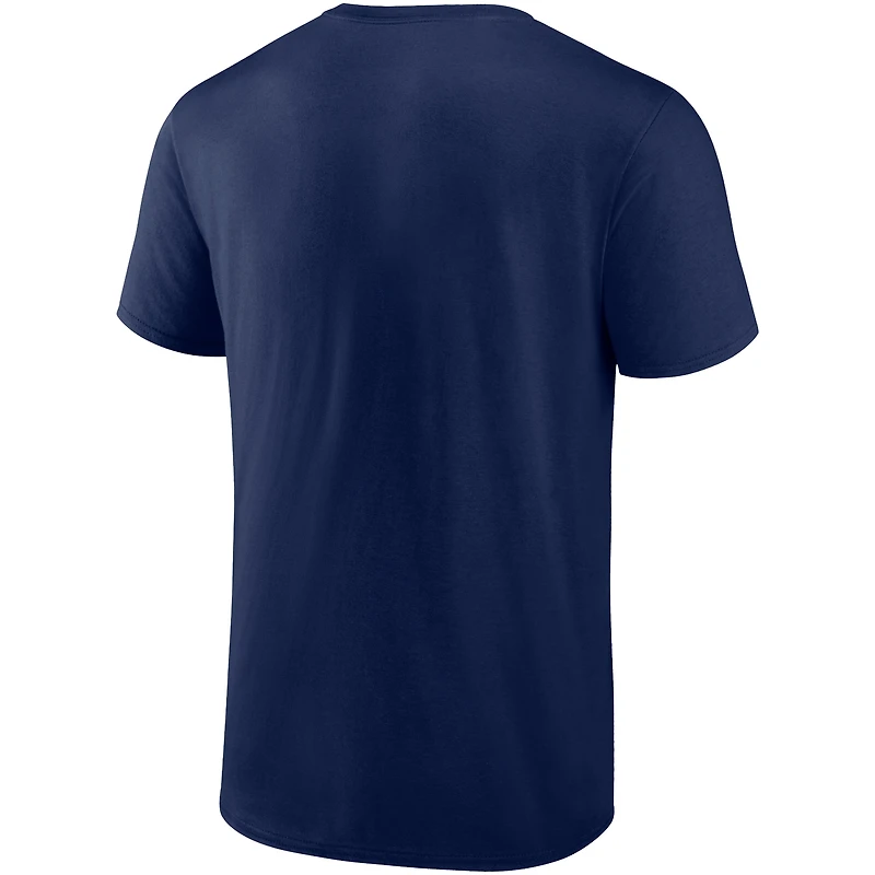T-shirt bleu marine pour homme avec logo emblématique des Los Angeles Angels