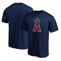 Men's  Charcoal Los Angeles Angels Official Logo T-Shirt