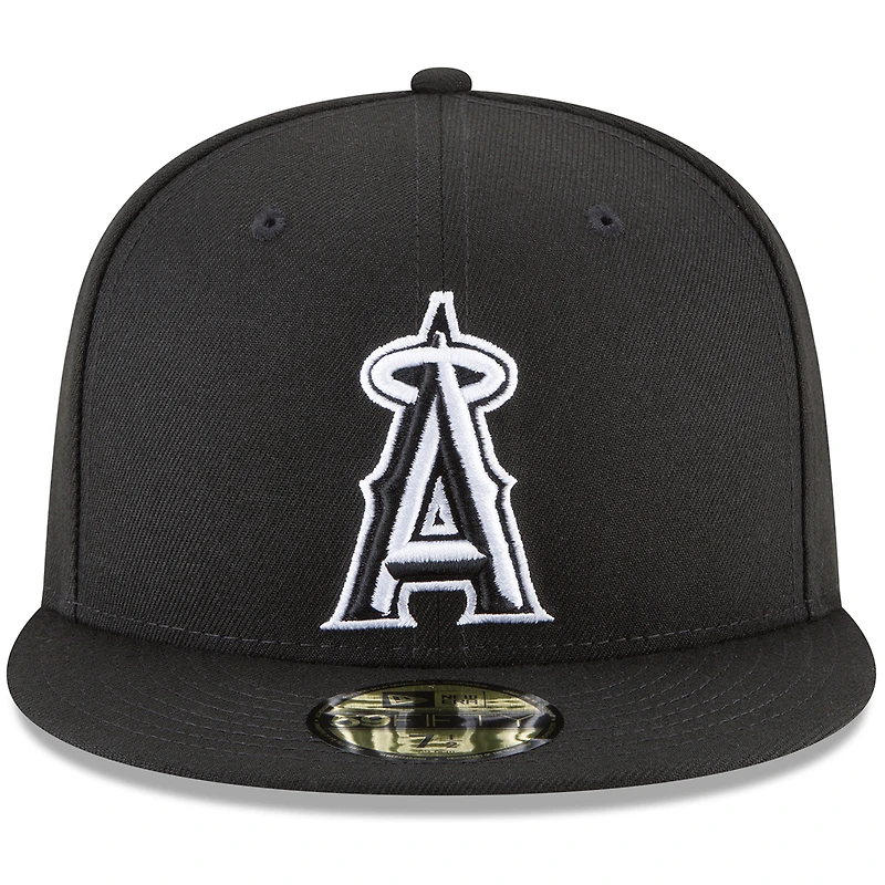 Casquette ajustée 59FIFTY Los Angeles Angels noire New Era pour homme