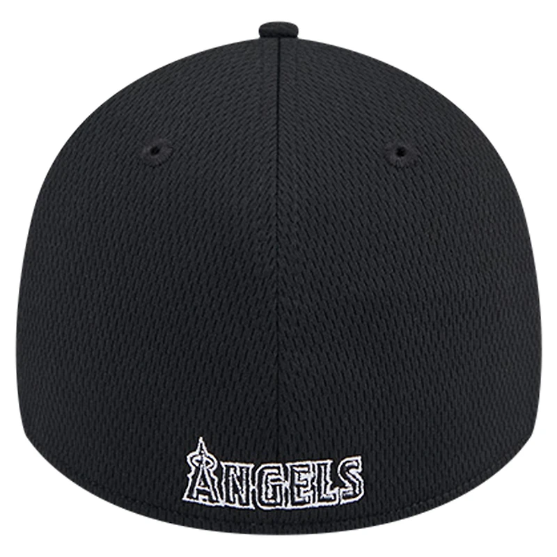 Casquette flexible Active Dash Mark 39THIRTY des Los Angeles Angels New Era noire pour hommes