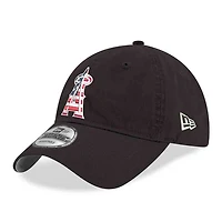 Men's New Era Black Los Angeles Angels America 250 9TWENTY Adjustable Hat