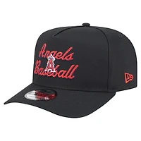 Casquette snapback 9FIFTY A-Frame noire à point de chaînette pour homme des Los Angeles Angels de New Era