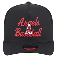 Casquette snapback 9FIFTY A-Frame noire à point de chaînette pour homme des Los Angeles Angels de New Era