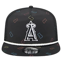 Men's New Era  Black Los Angeles Angels Gummy Golfer Trucker Adjustable Hat