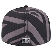 Men's New Era Black Los Angeles Angels Logo Fracture 59FIFTY Fitted Hat