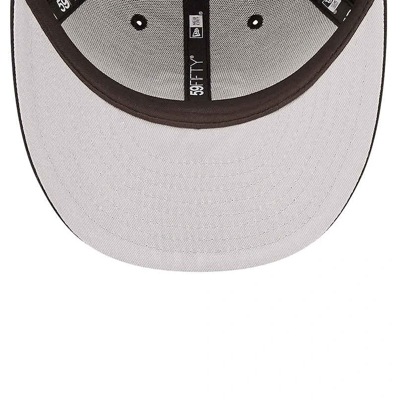 Casquette ajustée 59FIFTY à profil bas des Los Angeles Angels New Era pour hommes, noire