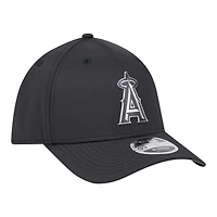 Men's New Era  Black Los Angeles Angels Metallic 39THIRTY M-Crown Flex Hat