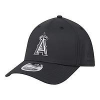 Casquette New Era noire Los Angeles Angels métallisée 39THIRTY M-Crown Flex pour homme