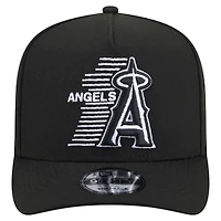 Men's New Era  Black Los Angeles Angels Motion A-Frame 9FIFTY Snapback Hat