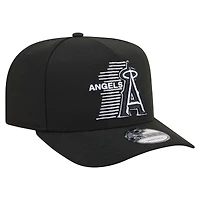 Casquette snapback New Era 9FIFTY Motion A-Frame noire pour homme, Los Angeles Angels