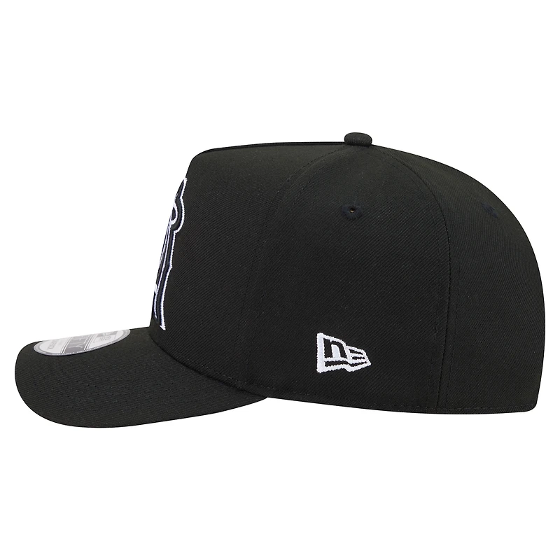 Men's New Era Black Los Angeles Angels Motion A-Frame 9FIFTY Snapback Hat