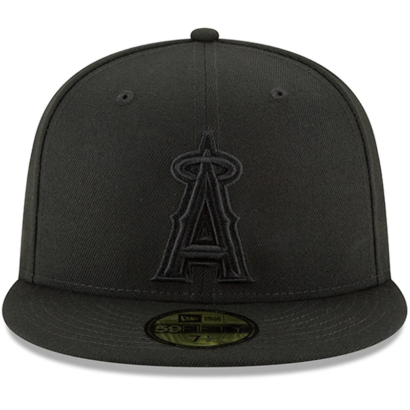 Men's New Era Black Los Angeles Angels Primary Logo Basic 59FIFTY Fitted Hat