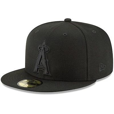 Men's New Era Black Los Angeles Angels Primary Logo Basic 59FIFTY Fitted Hat